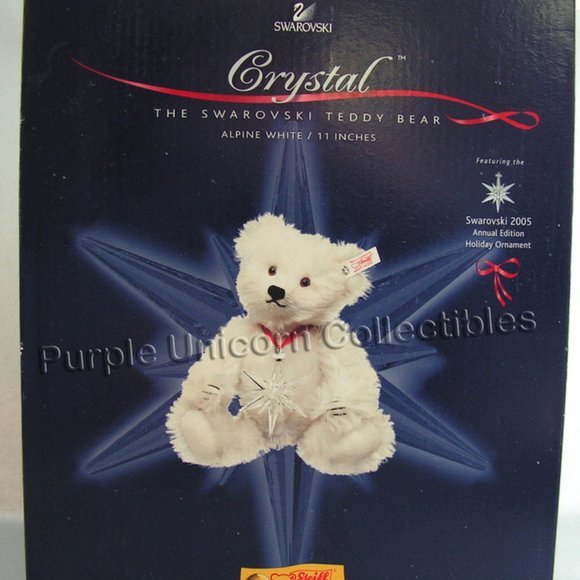 2005 Steiff Crystal Bear with Swarovski Annual Edition Star Christmas Ornament - Picture 2 of 5